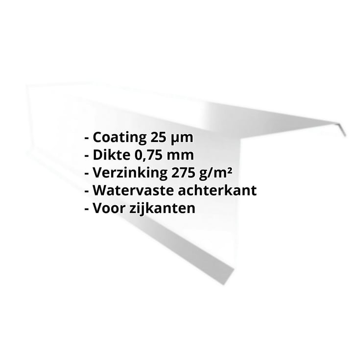 Windveer | 110 x 100 x 2000 mm | Staal 0,75 mm | 25 µm Polyester | 7035 - Lichtgrijs #2