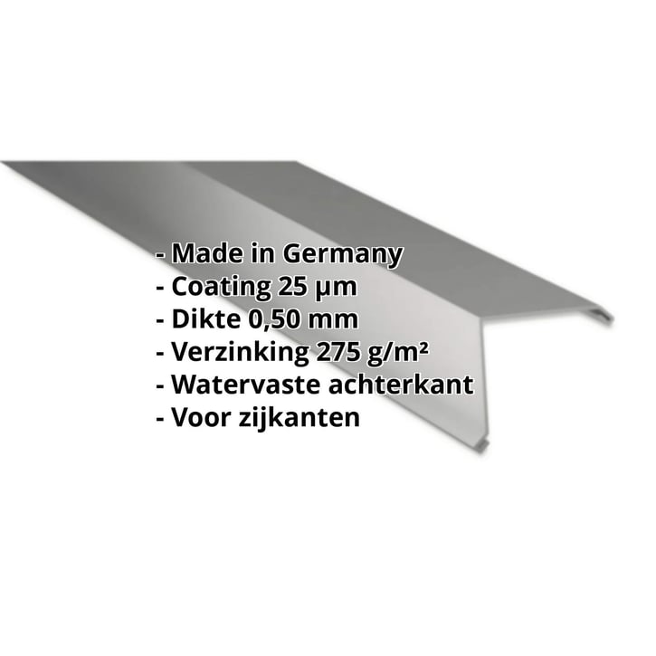 Windveer | 115 x 115 mm | Staal 0,50 mm | 25 µm Polyester | 9007 - Grijs aluminiumkleurig #2