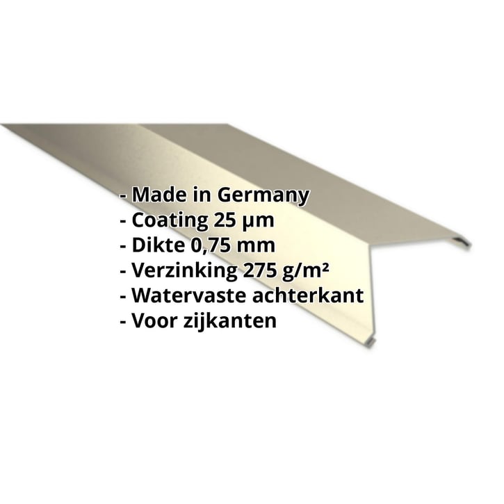 Windveer | 115 x 115 mm | Staal 0,75 mm | 25 µm Polyester | 1015 - Licht ivoorkleurig #2