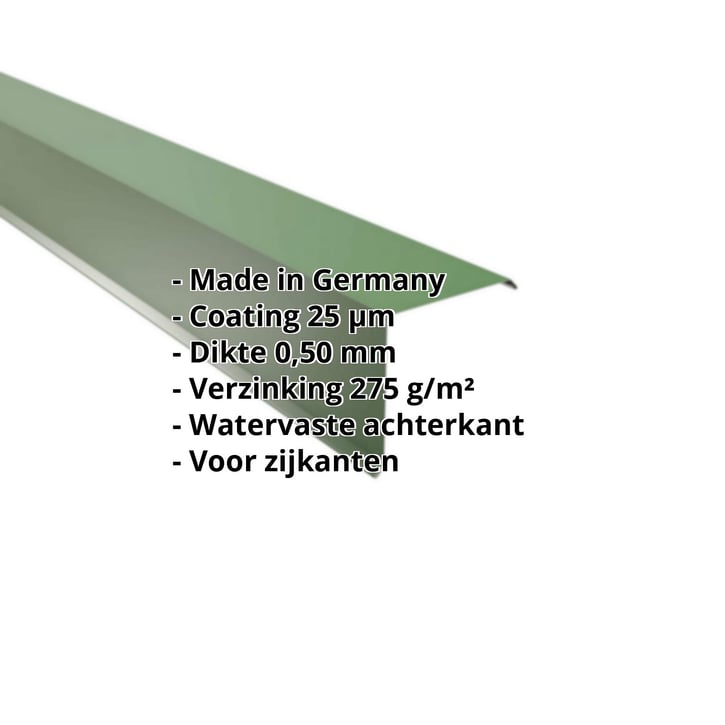 Windveer | 150 x 150 mm | Staal 0,50 mm | 25 µm Polyester | 6002 - Loofgroen #2