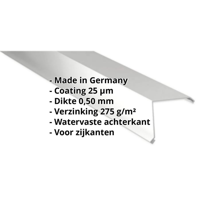 Windveer | 150 x 150 mm | Staal 0,50 mm | 25 µm Polyester | 7035 - Lichtgrijs #2