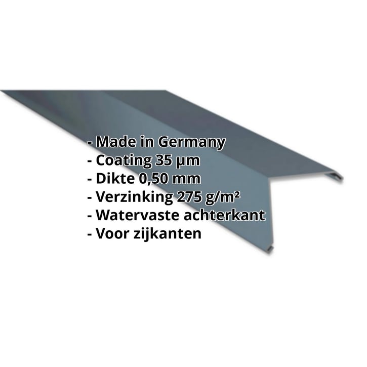 Windveer | 150 x 150 mm | Staal 0,50 mm | 35 µm Mattpolyester | 23 - Donkergrijs #2