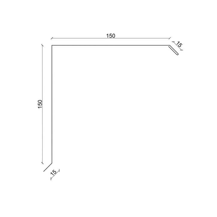 Windveer | 150 x 150 x 2000 mm | Staal 0,50 mm | 35 µm mattpolyester | 028 - Kersrood #2