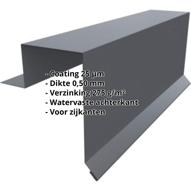 Windveer | Felsplaat PD-510-S | Staal 0,50 mm | 25 µm Polyester | 7024 - Grafietgrijs #2