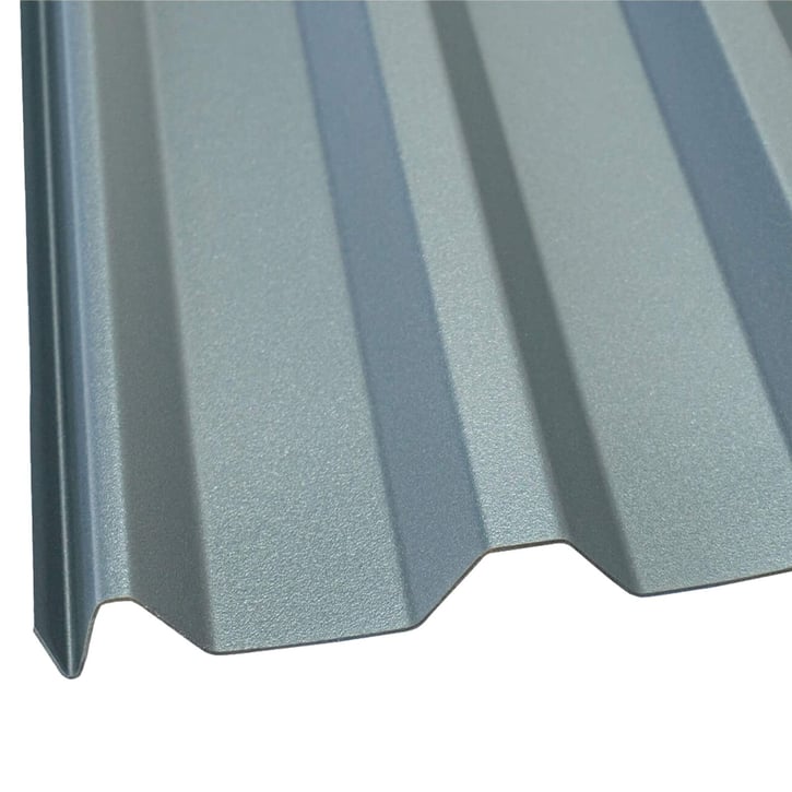 PVC profielplaat FLEXI | 20/1100 | 1,40 mm | Antraciet metallic | 4000 mm #1