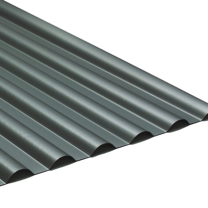 PVC profielplaat SINTRA | 77/18 | 1,20 mm | Antraciet metallic | 3000 mm #1