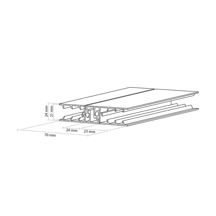 Polycarbonaat kanaalplaat | 16 mm | Profiel Zeven | Voordeelpakket | Plaatbreedte 980 mm | Helder | 2nd LIFE LINE | Breedte 4,15 m | Lengte 3,00 m #8