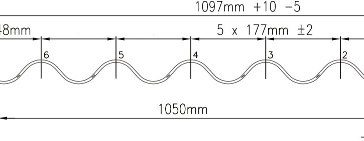 Humanit Vezelcement golfplaat P76 | Zwart | 1220 mm #3